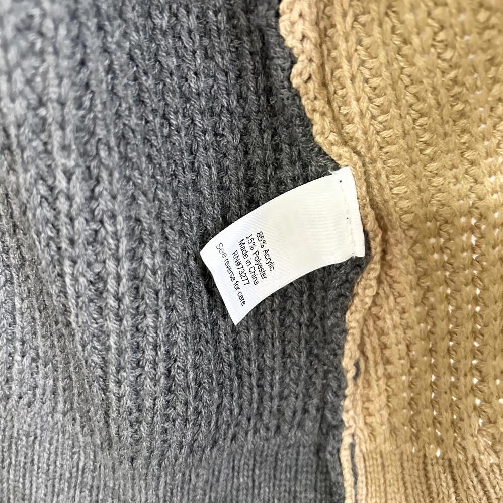 Nine West Colorblock Chunky Knit Open Cardigan Women’s Large - Picture 4 of 4